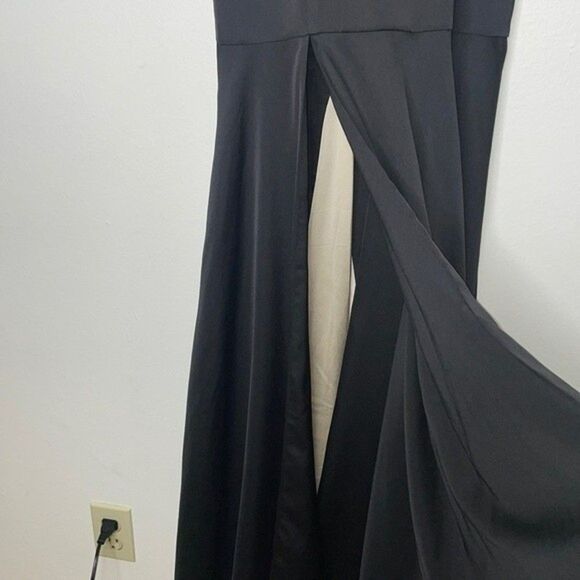 Fame and Partners Maxi Black Dress Womens Size 2 - Picture 7 of 12